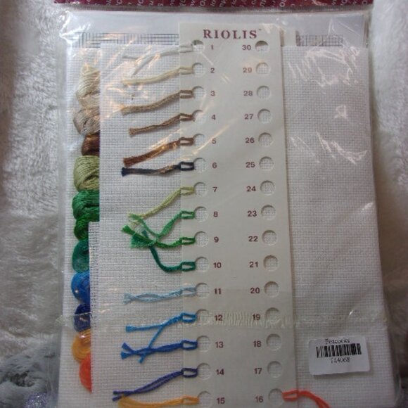 H-493 NEW SEALED RIOLIS CROSS STITCH KIT OF "PEACOCKS" - Picture 7 of 7